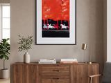 an image of a picture of a living room with a painting on the wall
