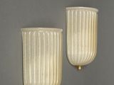 pair of art deco wall sconces in the style of muranozzoni