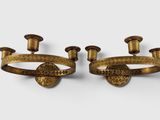 paire de chandeliers anciens en laiton