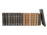 a row of books that are lined up on a shelf