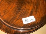 three wooden plates sitting on top of a table