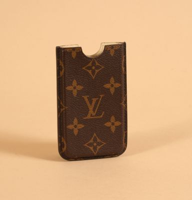 a picture of a wallet case made out of a louis vuitton