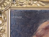 a painting of a man with a beard in a gold frame