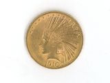 a gold coin with an indian head on it