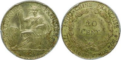 a gold coin with a woman sitting on top of it