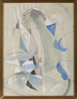 une image d'une peinture représentant une femme assise sur le sol