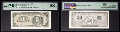 three different types of currency displayed in a display case