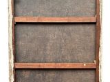 a picture of a picture of an old wooden shelf