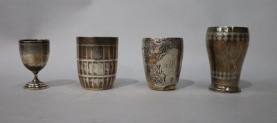 four different types of vases are shown on a white surface