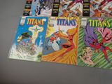 the covers of the titans comic books are lined up on a table