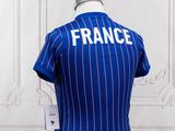 the back of a blue and white shirt with the word france on it