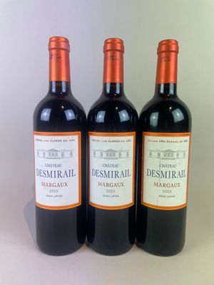3 btls Château Desmirail 2005 - Margaux (ELT - TVA récupérab…