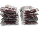 a lot of bags of food sitting on top of each other