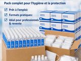 lot de 66 gels hydroalcooliques + 500 masques de protection