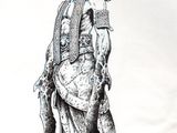 une image représentant le dessin d'un homme armé d'une épée