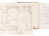 an open book with a map of africa on it