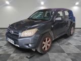 a picture of a blue toyota rav parked in a garage