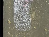 chalk drawing of a pink arrow on a black background