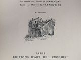 the front cover of a book with a drawing of a castle on it