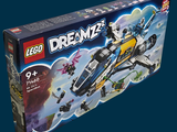 a box of legos with a picture of a helicopter in it