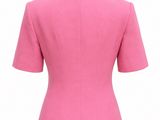 the back view of a pink jacket on a mannequin mannequin mannequin mannequin mannequin mannequin mannequin manne