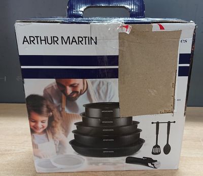 a box with a picture of a man and a child in it