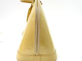 yellow louis vuitton bag on white background with white background