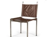an image of a brown leather chair on a white background