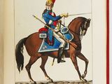 a book with a picture of a man on a horse