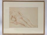 an image of a drawing of a nude woman laying down