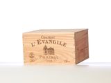 a wooden box that has a label on it