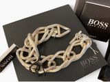 hugo hugo hugo boss bracelet in silver and black