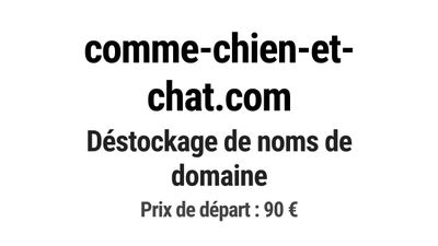 Nom de domaine comme-chien-et-chat.