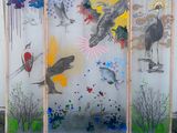 une image d'un tableau sur le mur d'un bâtiment
