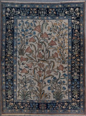 SAROUK, Perse Tapis en laine sur chaîne coton orné d'un gran… - Photo 1
