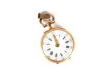 une montre de poche en or avec des chiffres romains