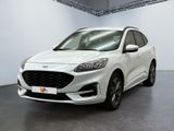 un SUV Ford Kuga blanc garé dans un showroom