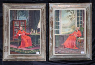 François-Joseph GIROT (1873-1913) Prélat fumant