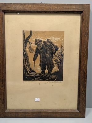 l'image d'une photo représentant un vieil homme avec un sac sur le dos