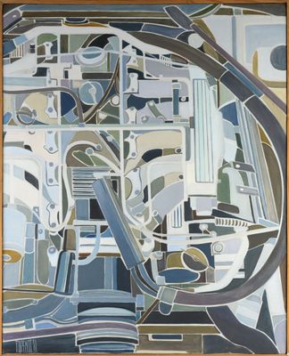 Anaël TOPENOT DEL DEBBIO (1942-2018) "Moteur de Jaguar" HST,…