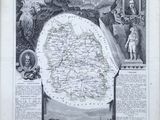 an old map of the county of essex, england, with a large circle in the middle of it