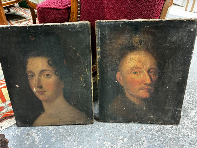 En pendant, « Portraits », 19ème ?. Accidents, trous et manques