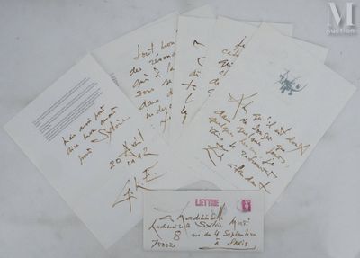 MATHIEU Georges (1921-2012) Lettre manuscrite, 1992