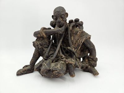 Sujet guerrier en bronze AFRIQUE DE L'OUEST , origine probab… - Photo 1