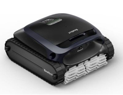 a robotic pool cleaner is shown on a white surface