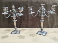 Paire de candélabres anglais en métal argenté à cinq lumière… (photo 2)