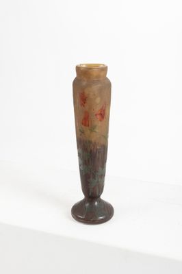 DAUM NANCY Vase de forme balustre sur piédouche circulaire e… - Photo 1