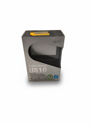 an image of a black and white box with a yellow sticker on it