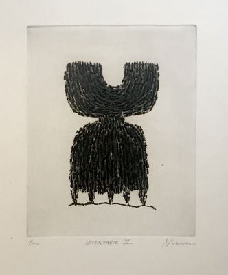 a black and white drawing of a black cat with a long tail