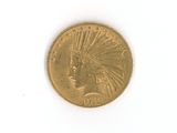 an image of a gold coin on a white surface